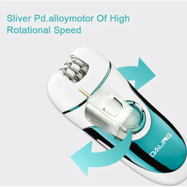DALING DL-6018 high quality 4 in 1 lady epilator lady shaver and trimmer lady shaver beauty kit