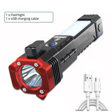 USB LED Flashlight with Safety Hammer