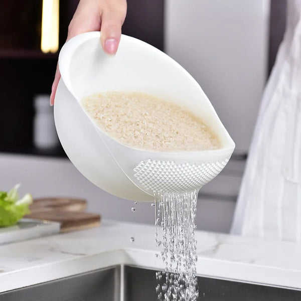 Plastic Rice Colander with Handles